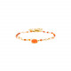 bracelet ajustable mini perles & pampille oeillet d'Inde "Clea" - Franck Herval