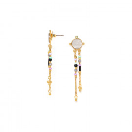 2-dangle chain post earrings "Gabrielle" - Franck Herval