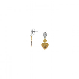 heart dangle post earrings "Justine" - Franck Herval
