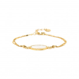 bracelet ajustable médaillon oval "Olwen" - Franck Herval