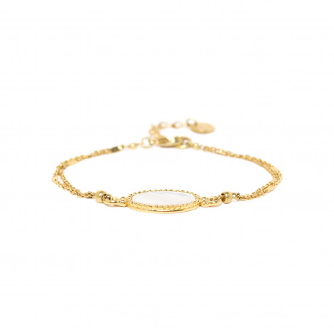 bracelet ajustable médaillon oval "Olwen"