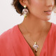 crescent shape" brownlip clip earring "Leona - Franck Herval