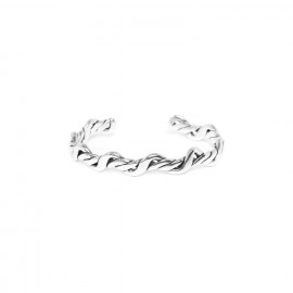 bracelet rigide L (argent) "Shibari" - Ori Tao