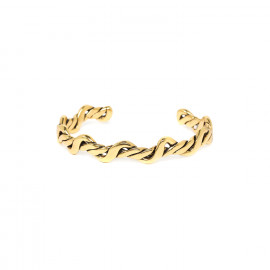 bracelet rigide L (doré) "Shibari" - Ori Tao