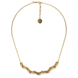 semi rigid necklace (golden) "Shibari" - Ori Tao