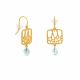 Golden post earrings Gaudi - Joidart