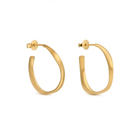 Forge Gold Medium Hoop Earrings