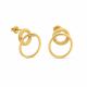Rall round golden earrings - Joidart