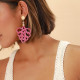 boucles d'oreilles poussoir tressées roses "Bohol" - Nature Bijoux