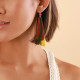 boucles d'oreilles poussoir rouge "Parrot" - Nature Bijoux
