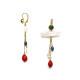 french hook earrings with transversal pearl "Intuition" - Nature Bijoux