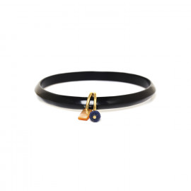black horn rigid bracelet "Madam bogolan" - Nature Bijoux