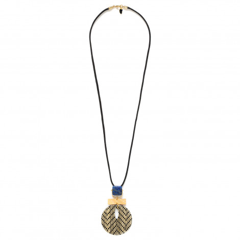 long necklace with pendant "Madam bogolan"