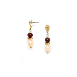 fresh water pearl post earrings "Okinawa" - Nature Bijoux