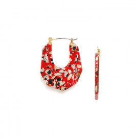 red creoles earrings large "Palazzo" - Nature Bijoux