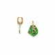 green terrazzo creoles earrings "Palazzo" - Nature Bijoux