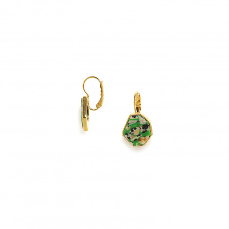 french hook earrings green "Palazzo"
