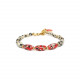 bracelet ajustable jaspe et terrazzo rouge "Palazzo" - Nature Bijoux