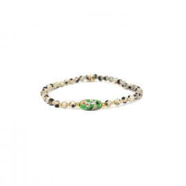 stretch bracelet jaspe dalmatien "Palazzo" - Nature Bijoux
