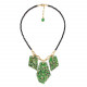 plastron necklace green terrazzo "Palazzo" - Nature Bijoux