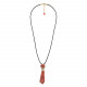long necklace red pendant "Palazzo" - Nature Bijoux
