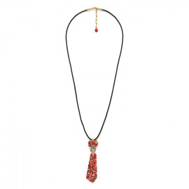 long necklace red pendant "Palazzo" - Nature Bijoux
