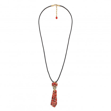 long necklace red pendant "Palazzo"