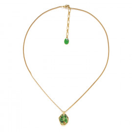 collier court petit pendentif vert "Palazzo" - Nature Bijoux
