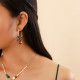 fresh water pearl creoles earrings "Intuition" - Nature Bijoux