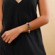 malachite ring adjustable bracelet "Intuition" - Nature Bijoux