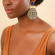 XL post earrings "Madam bogolan" - Nature Bijoux