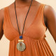 long necklace with pendant "Madam bogolan" - Nature Bijoux