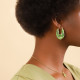 green creoles earrings large "Palazzo" - Nature Bijoux