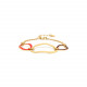 3 oval rings bracelet(red) "Allegra" - Franck Herval