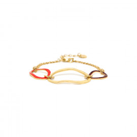 3 oval rings bracelet(red) "Allegra" - Franck Herval