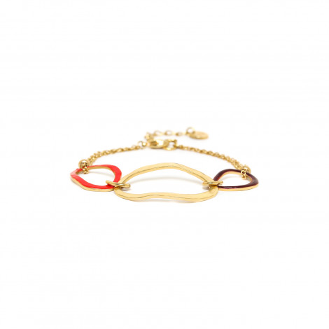 3 oval rings bracelet(red) "Allegra"