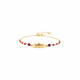 bracelet ajustable médaillon oval (rouge) "Allegra" - Franck Herval