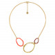 3 oval rings necklace(red) "Allegra" - Franck Herval