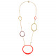 collier long 5 anneaux (rouge) "Allegra" - Franck Herval