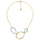 3 oval rings necklace (bleu) "Allegra" - Franck Herval