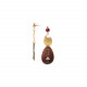 2 drop dangle post earrings "Bettina" - Franck Herval