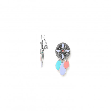 irregular shape oval clip earrings "Dita"