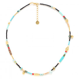 assorted beads short necklace "Margaux" - Franck Herval