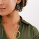 oval ring dangles post earrings (blue) "Allegra" - Franck Herval