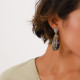 XL brownlip drop post earrings "Dita" - Franck Herval