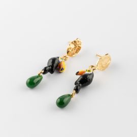 Toucan & jade earrings - Nach