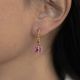 Pink Orchid Sawadee single earring - Nach