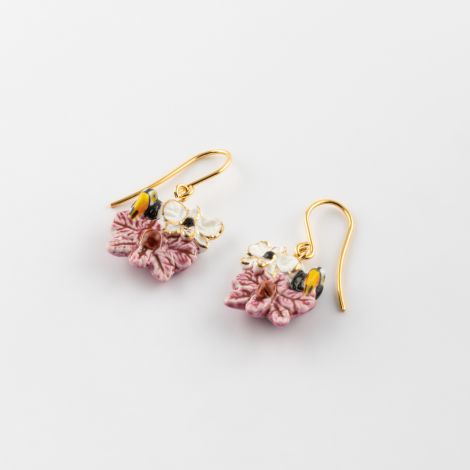 Orchid hook earrings