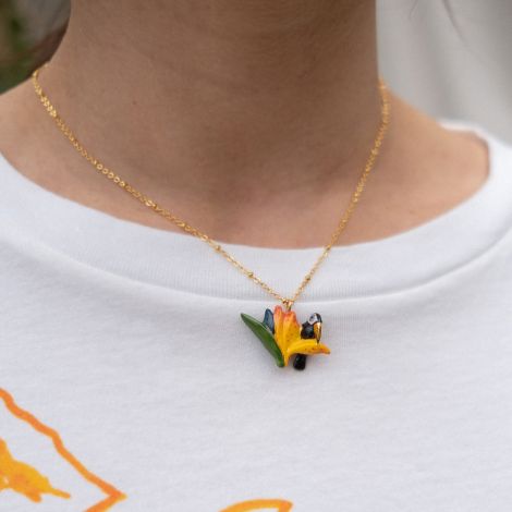 Toucan & Strelitzia necklace