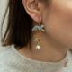 Leopard, snowdrop &moon pendant earrings - Nach
